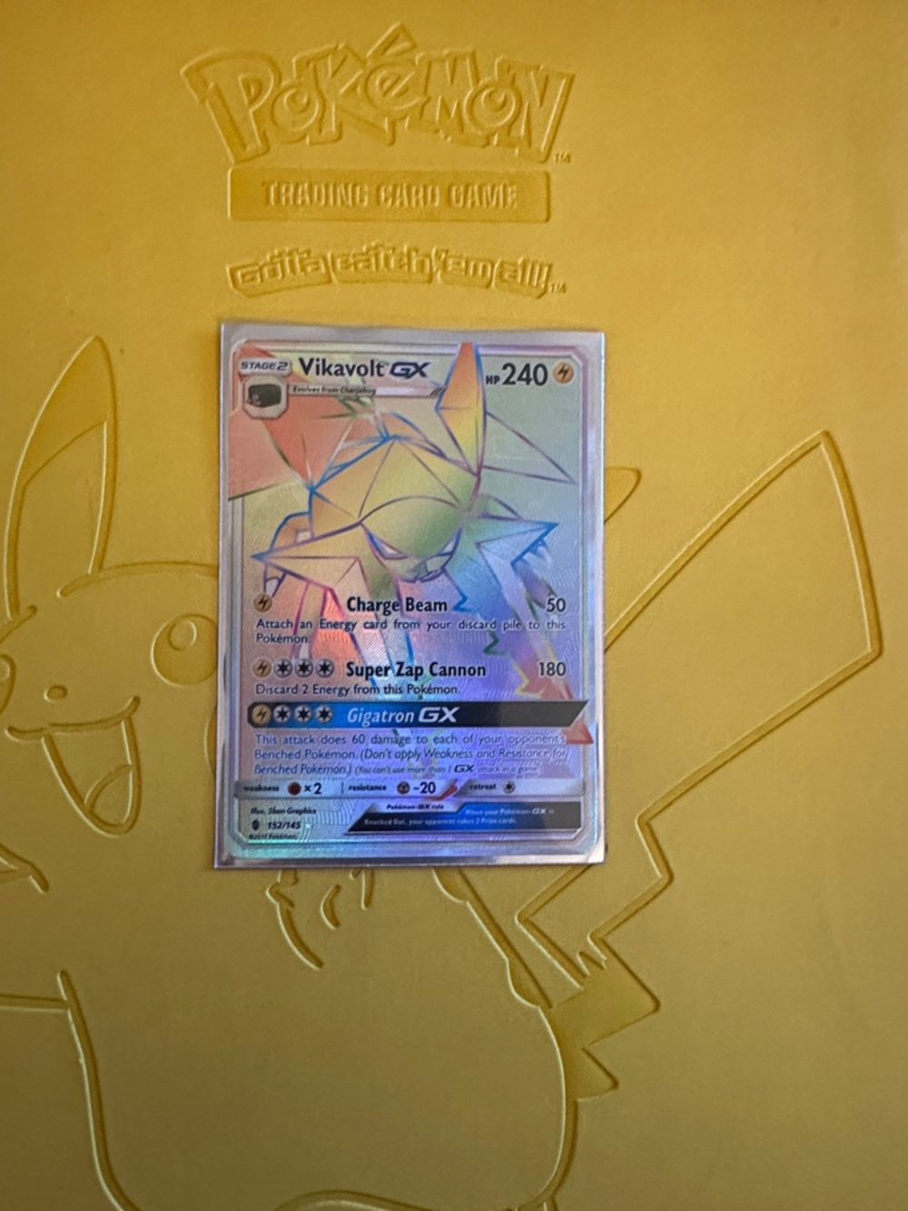 Vikavolt GX Holographic Trading Card - Yellow Variant